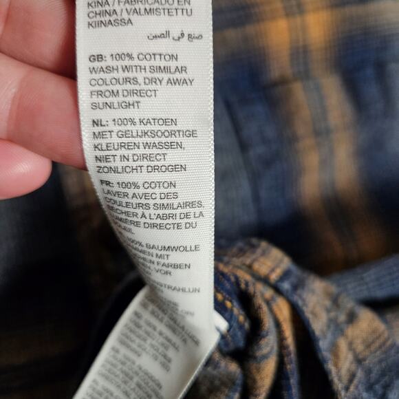 Fat Face Shirt Mens XL Blue Button Down Plaid Cabincore Outdoors Nature - Picture 5 of 10